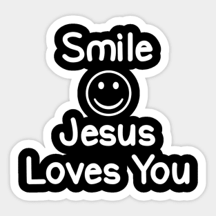 Inspirational Smile Jesus Loves You Sticker